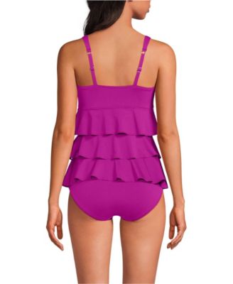Women's Ruffle Fauxkini One Piece Swimsuit