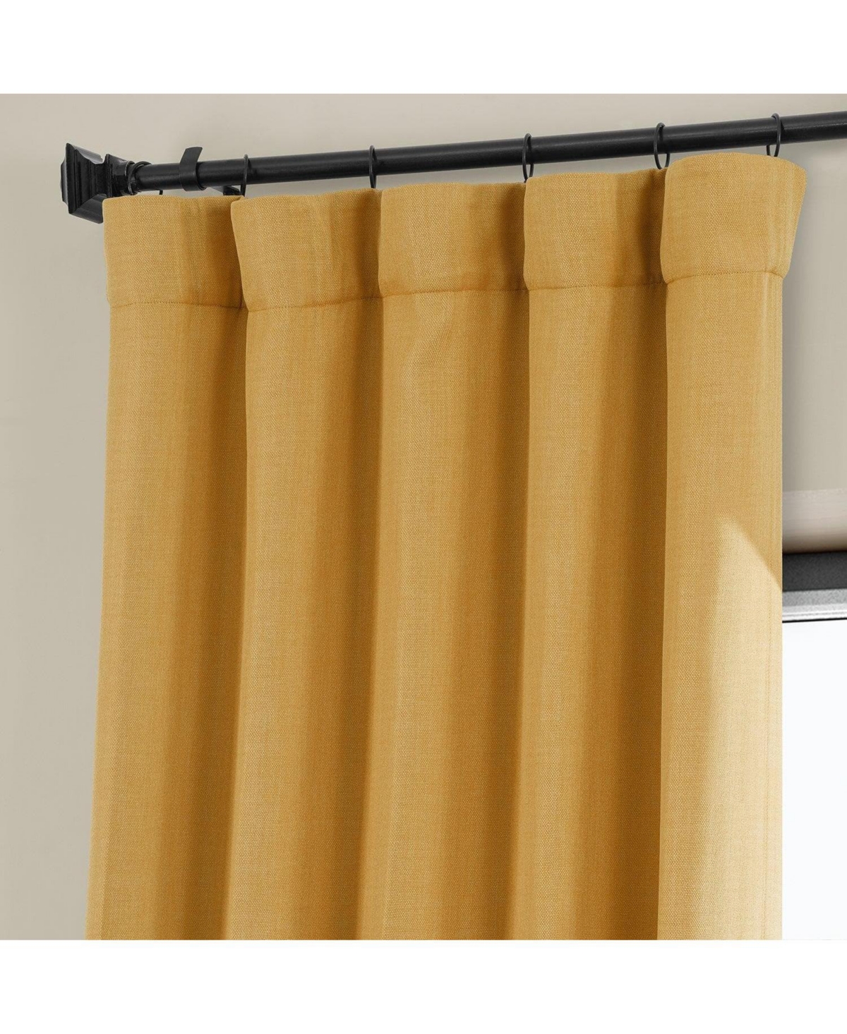 Half Price Drapes Textured Faux Linen Room Darkening Curtain