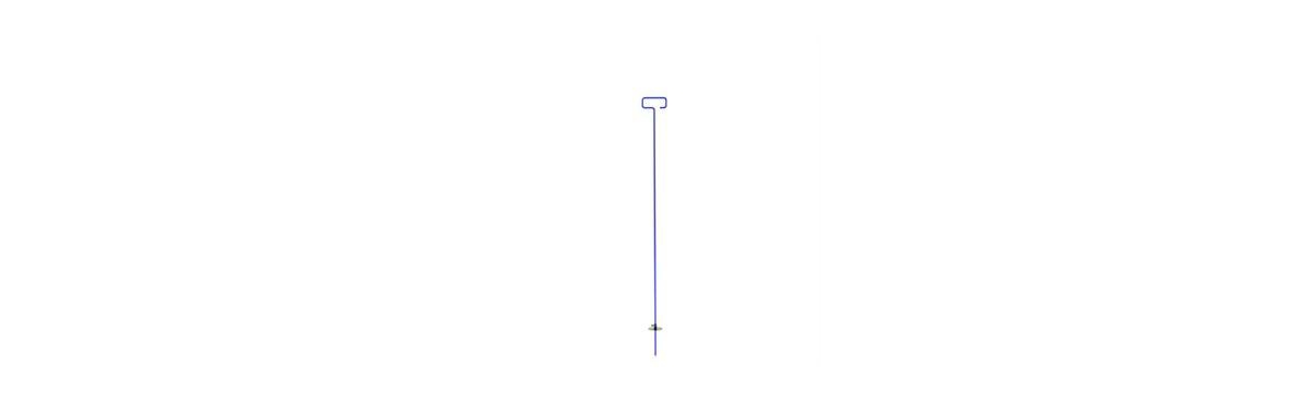 19-168 Long Handle Pavers Depth Gauge 54-inch Handle - Blue