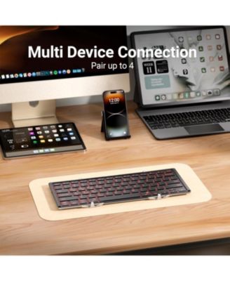 Backlit Foldable Keyboard, BK05 Wireless Folding Keyboard with Backlight, Portable Bluetooth Keyboard for Travel
