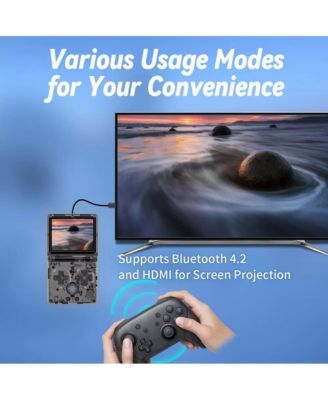 RG35XXSP Flip Portable Retro Handheld Game Console, 3.5 Inch IPS Screen Linux System with 128G TF Card 5G WiFi Bluetooth HDMI