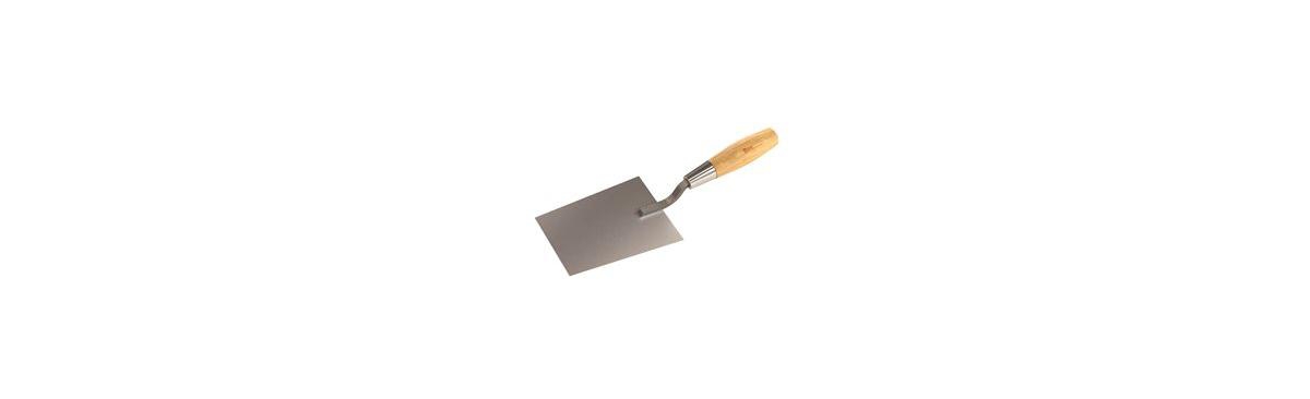 13-309 Bucket Trowel - Stainless Steel 7-inch X 4 7/8-inch To 3 5/8-inch Wood Handle
