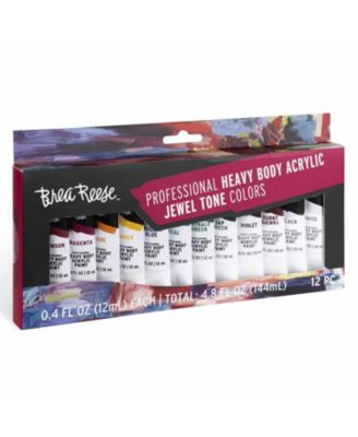 Professional Heavy Body Acrylics: Jewel Tone Colors - 12ct