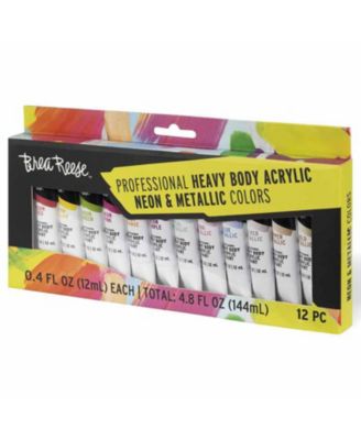 Professional Heavy Body Acrylic: Neon & Metallic - 12ct