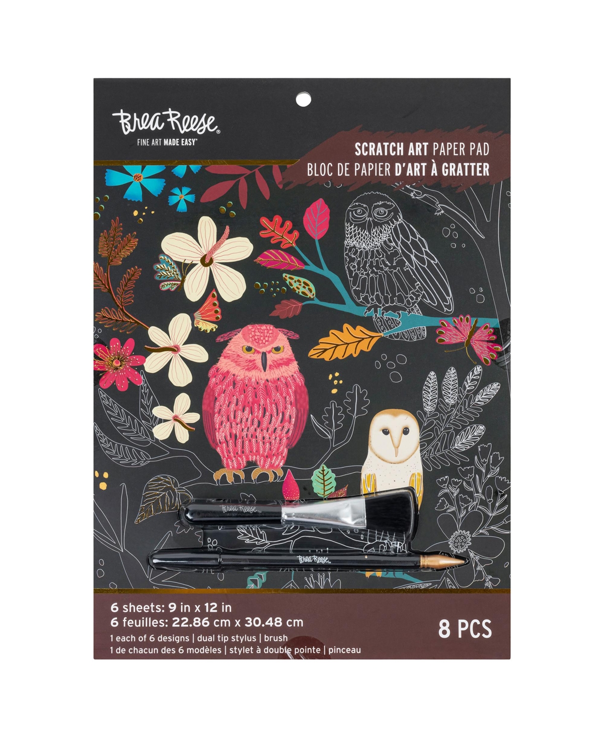 Scratch Art: Paper Pad - Owl & Moon