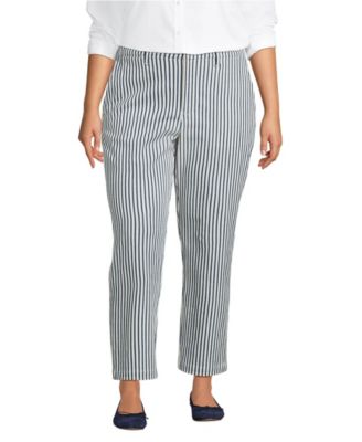 Women's Mid Rise Classic Straight Leg Chino Ankle Pants