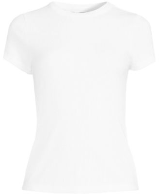 Women's Drapey Rib Fitted Short Sleeve Mini T-Shirt