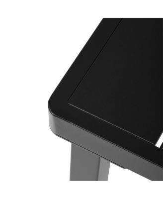 59" Iron Metal Outdoor Rectangular Patio Dining Table For 6