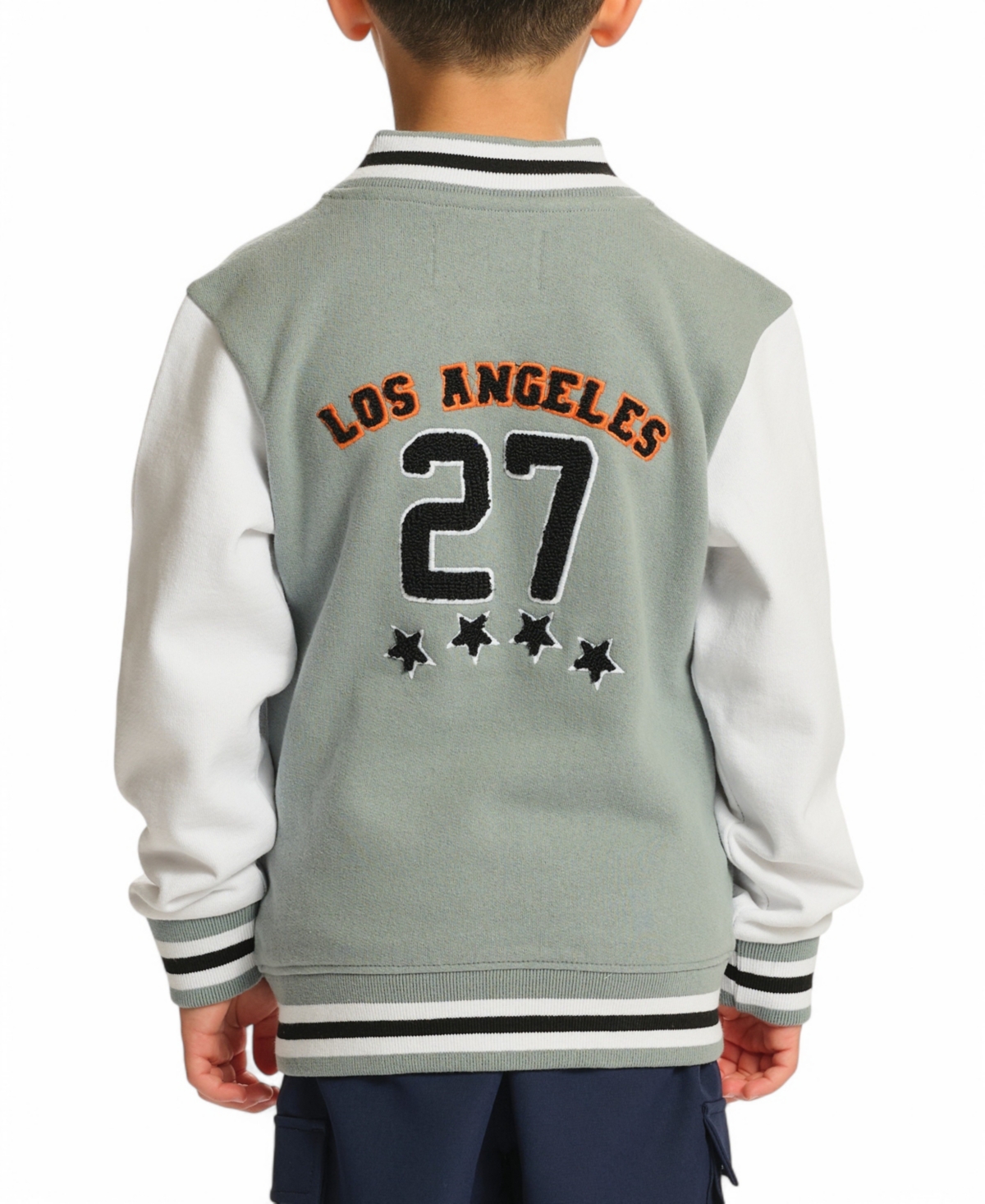 Sovereign Code Toddler Boys Blocked Varsity Jacket In Slate