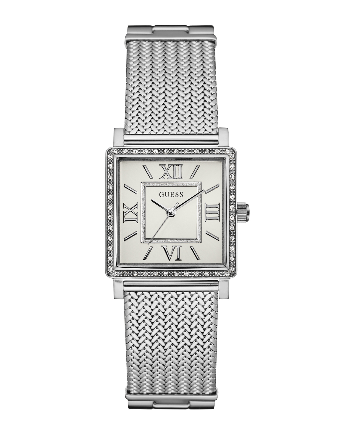 Women's Analog Silver-Tone Mesh Watch, 28mm - Silver-Tone