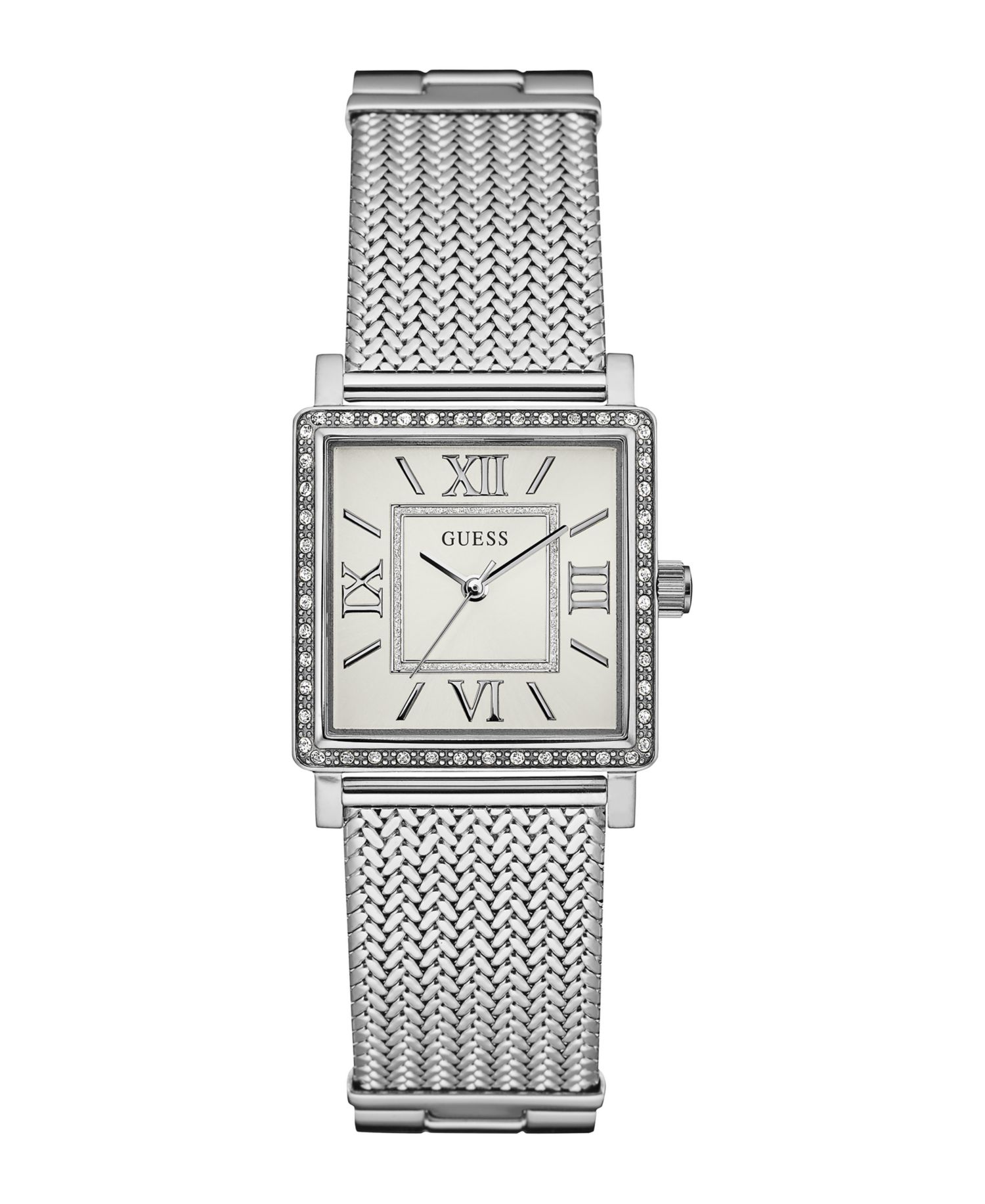 Women's Analog Silver-Tone Mesh Watch, 28mm