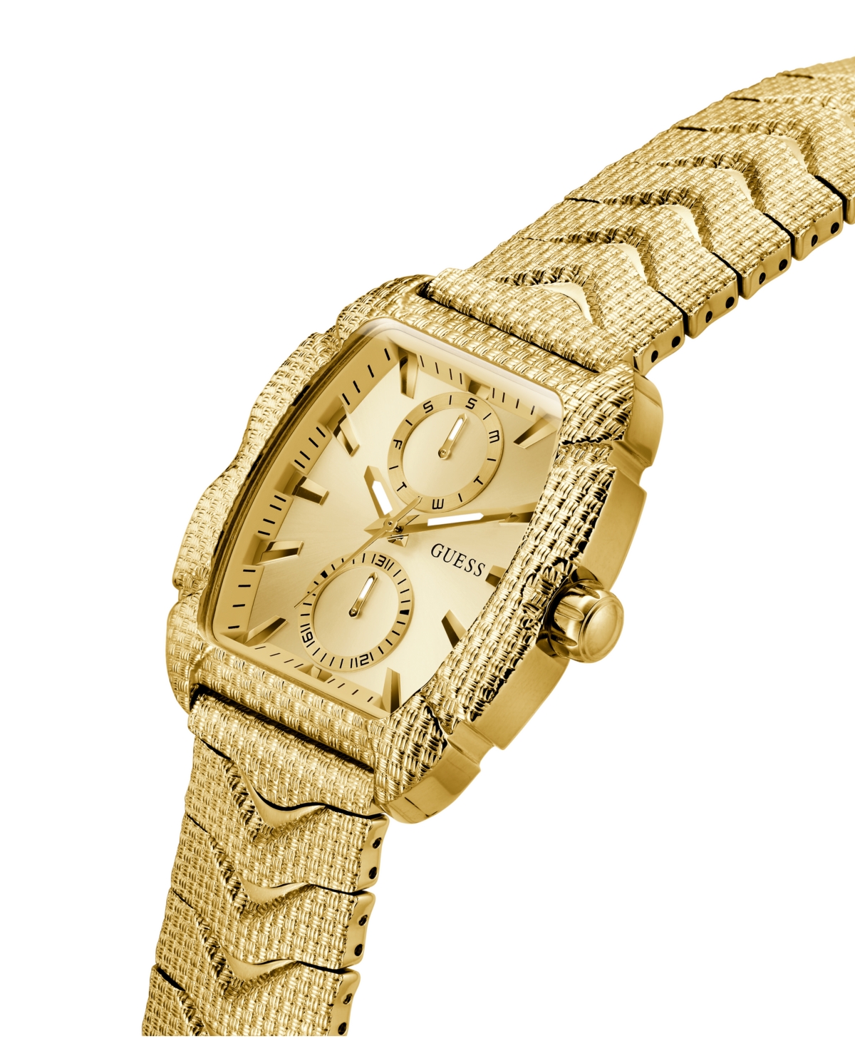 Guess Men's Multi-function Gold-tone Stainless Steel Watch, 40mm In Gold-tone