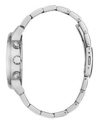 Men's Chronograph Silver-Tone Stainless Steel Watch, 44mm