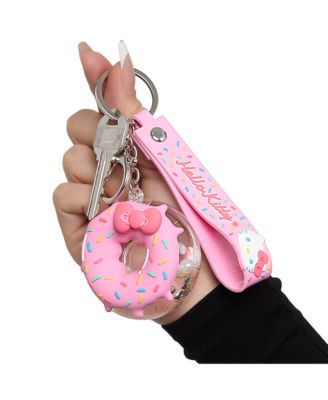 Liquid Doughnut Keychain, Cute Purse Charm and Bag Charm, Kawaii Key Chain
