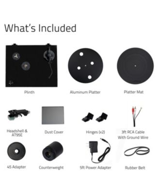 RT81 Elite Belt-Drive Turntable with AT95E Cartridge, Built-in Preamp & MDF Wood Plinth – Vinyl Record Player, Walnut