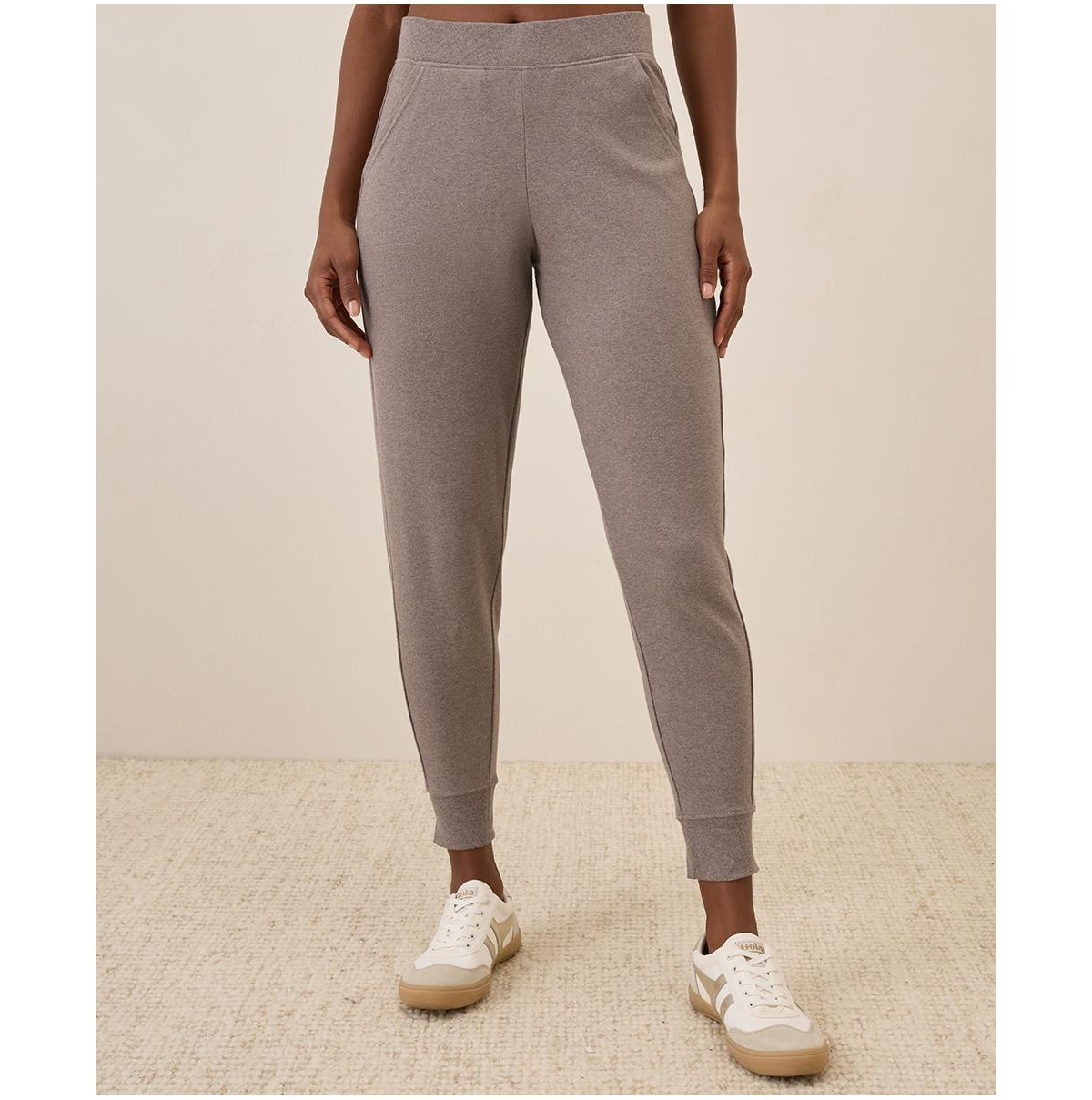 Women's Organic Cotton Airplane Jogger - Deep taupe heather