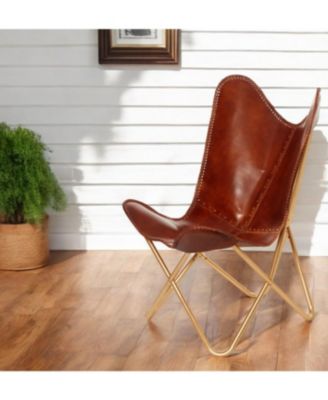 Leather Butterfly Chair – Vintage-Inspired Accent Seating