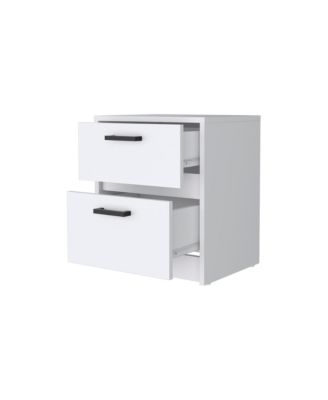 Smart Nightstand with 2 Drawers and Tech Integration