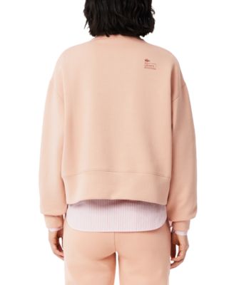 Женская толстовка с круглым вырезом и логотипом LACOSTE USA с длинным рукавом 