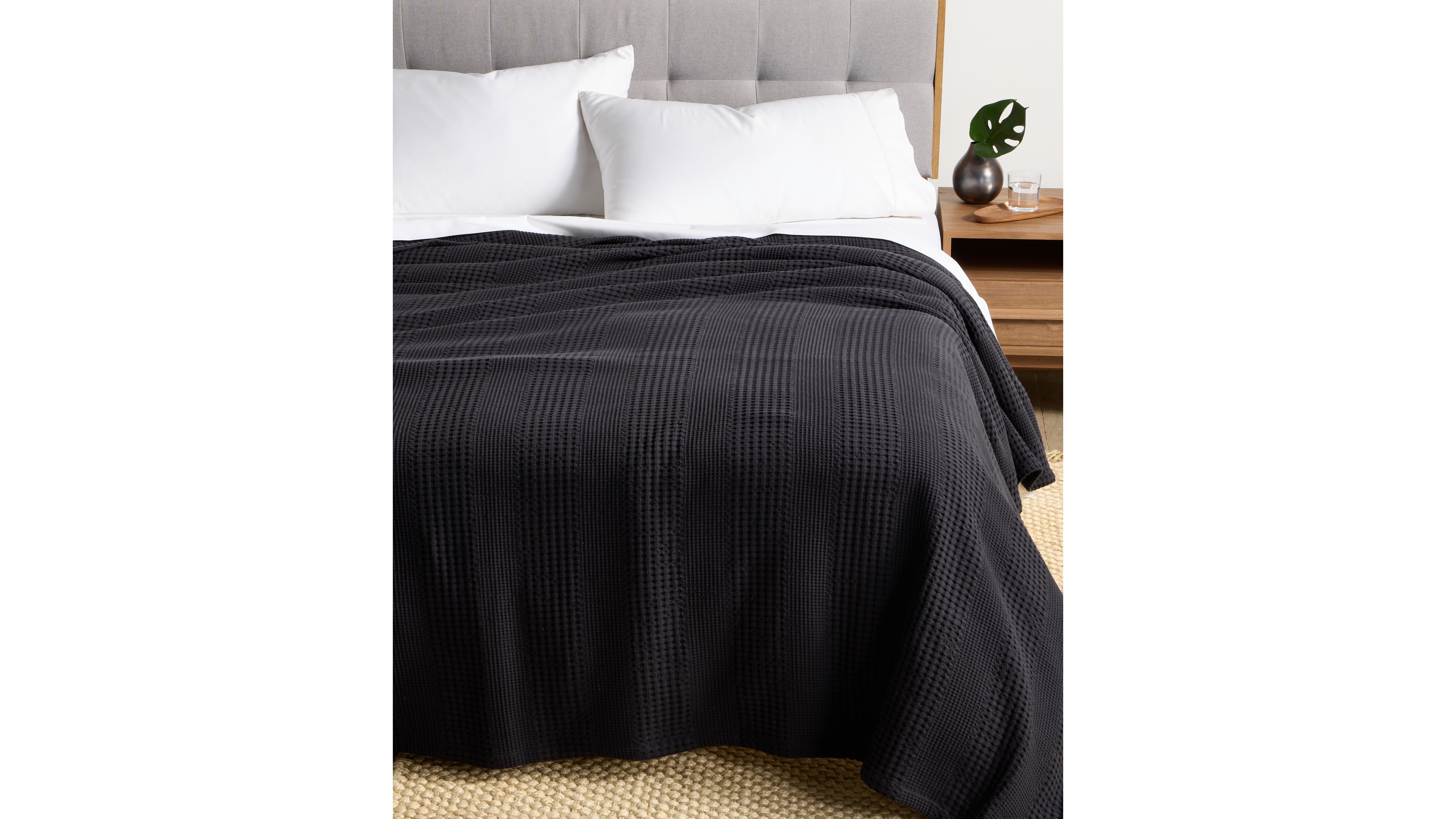 Oake Cotton Waffle Blanket, Full/Queen, Exclusively at Macy's