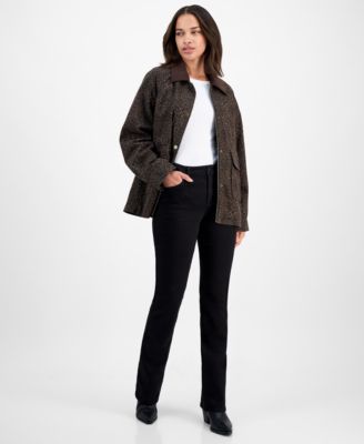 Women's Corduroy-Collar Barn Jacket, Exclusively at Macy's