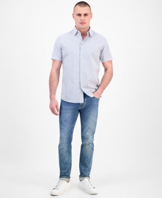 Мужская рубашка в полоску классического покроя от Michael Kors