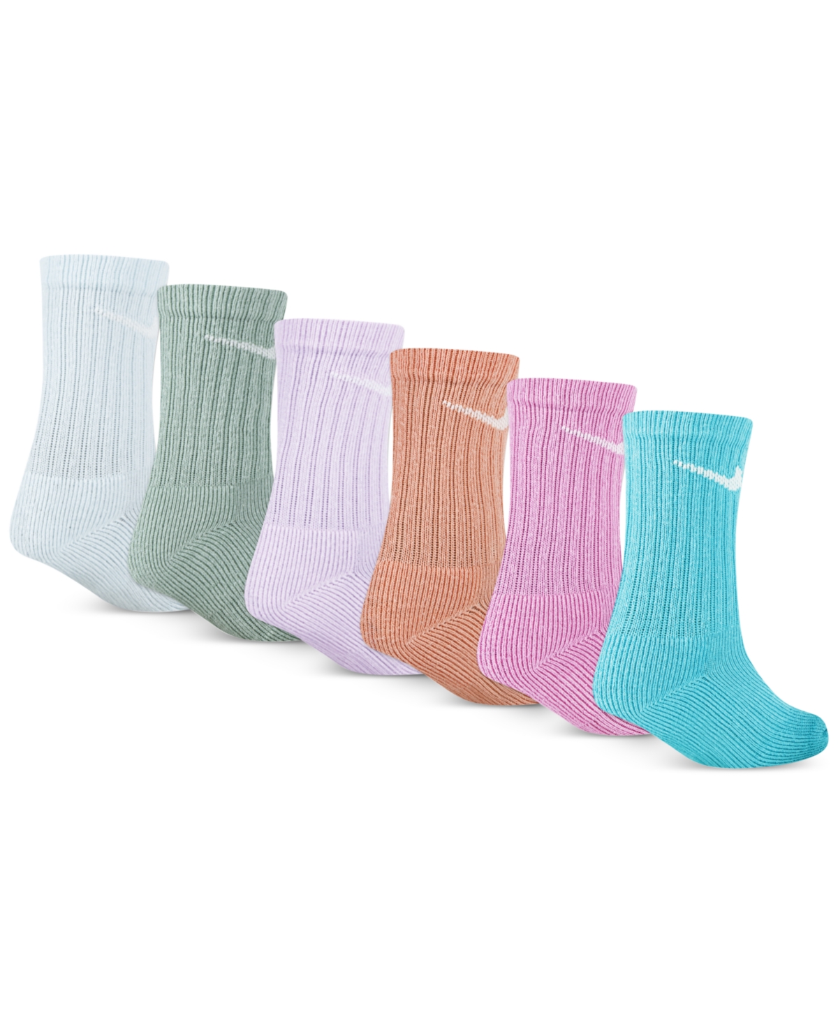 Nike Little Kids 6-pk. Performance Crew Socks In Multi