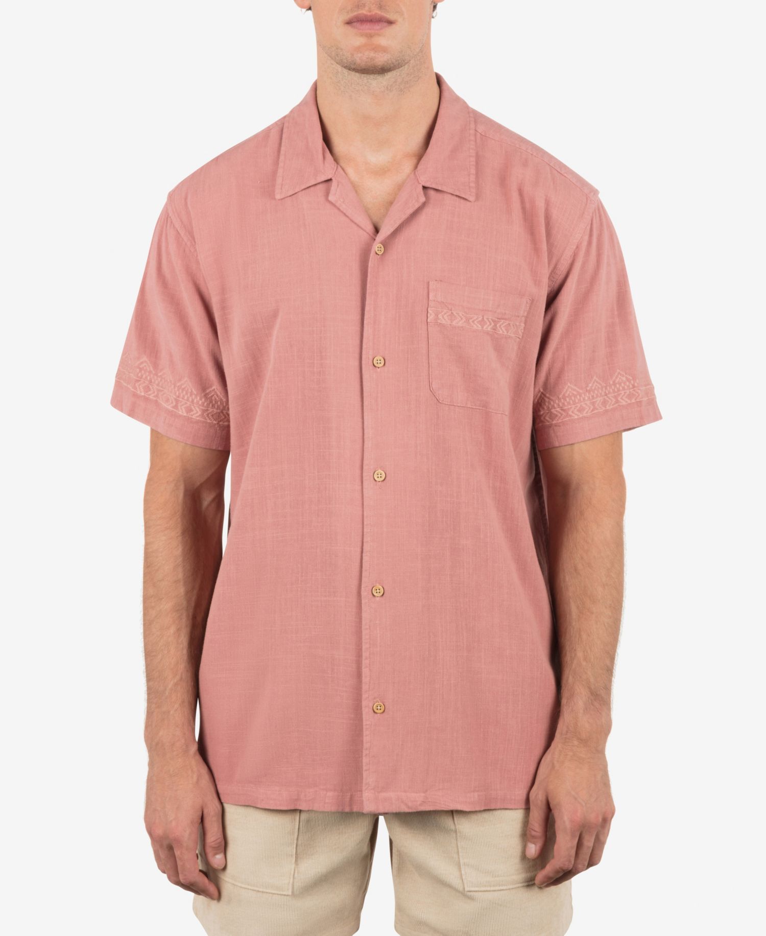 Men's Laguna Camp Embroidered Short Sleeve Shirt