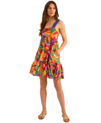 Vince Camuto - Women's Sleeveless Tiered Floral Mini Dress