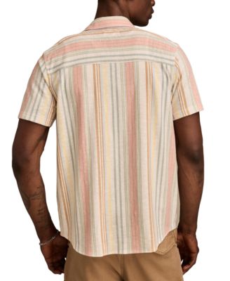 Мужская рубашка в полоску с коротким рукавом и пуговицами спереди от бренда Luck