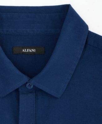 Men's Short-Sleeve Solid Textured Shirt, Created for Macy's  