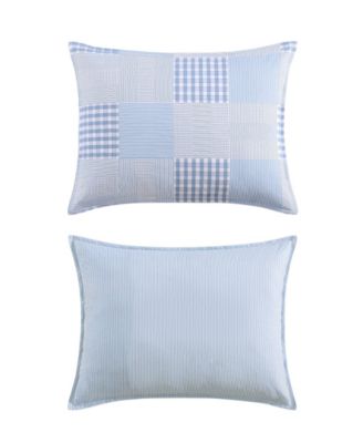 Tommy Hilfiger Hamptons Patchwork Cotton Comforter Set In Blue