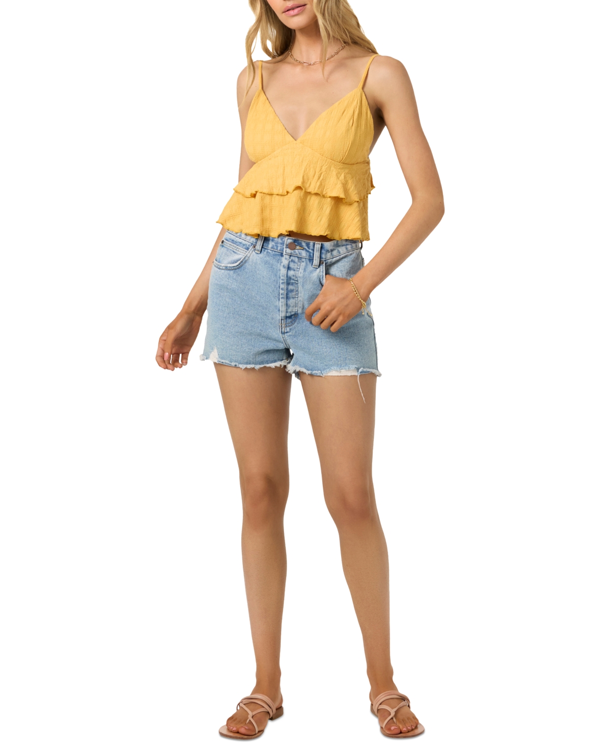 Shop O'neill Juniors' Chloey Sleeveless Flowy Tank Top