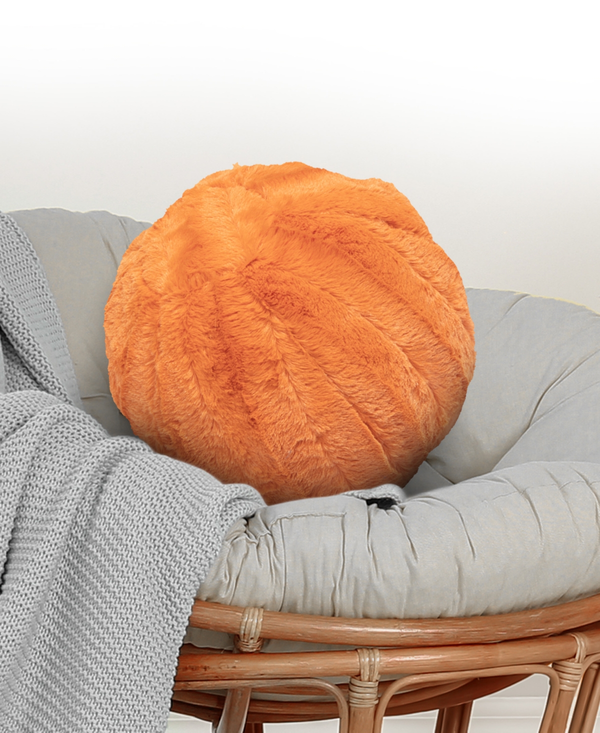 Cheer Collection Ultra Soft Ball Decorative Pillow, 10" X 10" In Brown