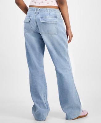 Juniors' Drawstring Bootcut Jeans