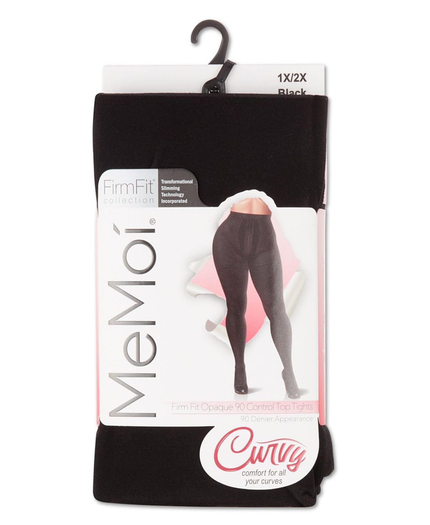 Женские колготки MeMoi FirmFit Opaque 90 Denier Control Top Tights MM-2892, цвет: Чёрный — фото 3