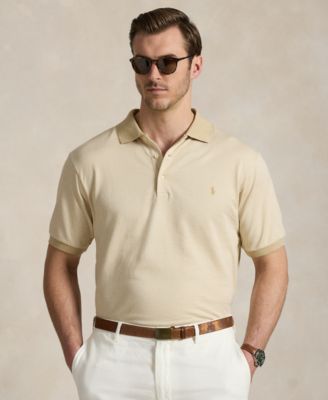 Men's Big & Tall Houndstooth Jersey Polo Shirt