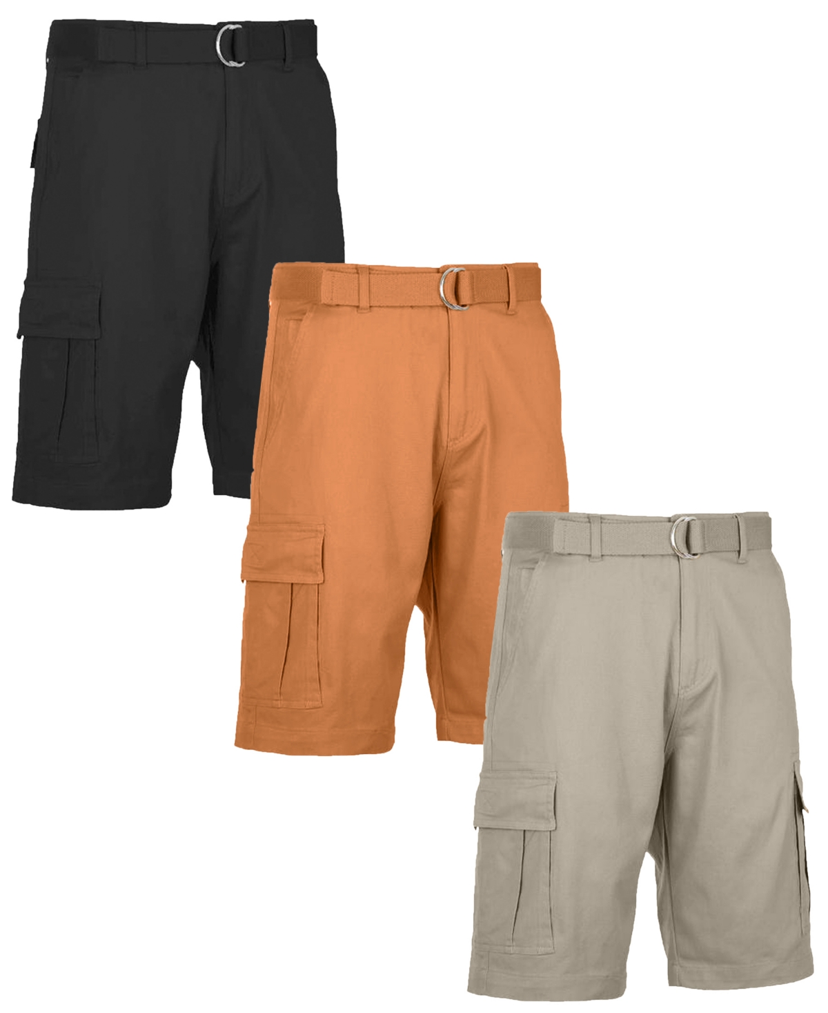 Men's 3-Pack Flex Stretch Cargo Shorts - Navy