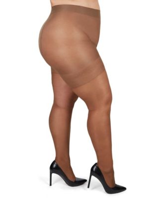 Plus Size Curvy Silky Sheer Control Top Pantyhose MM-2240	