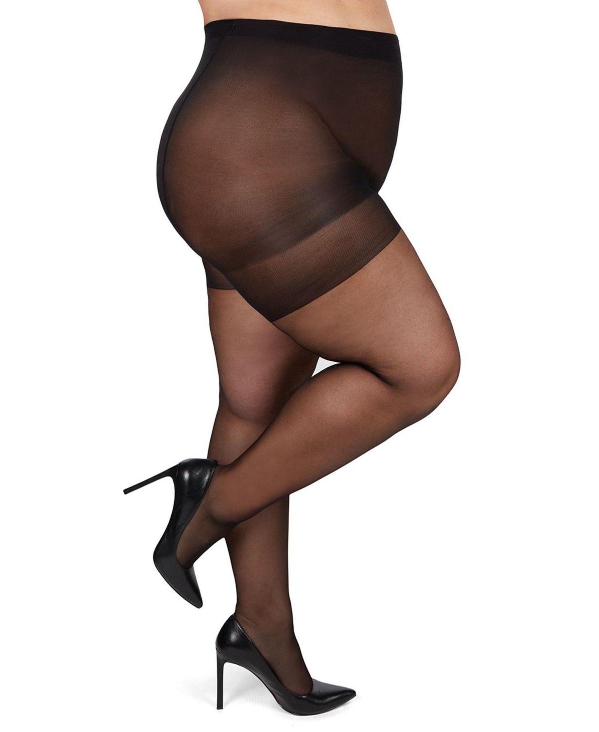 Plus Size Curvy Silky Sheer Control Top Pantyhose Mm-2210 - Honey