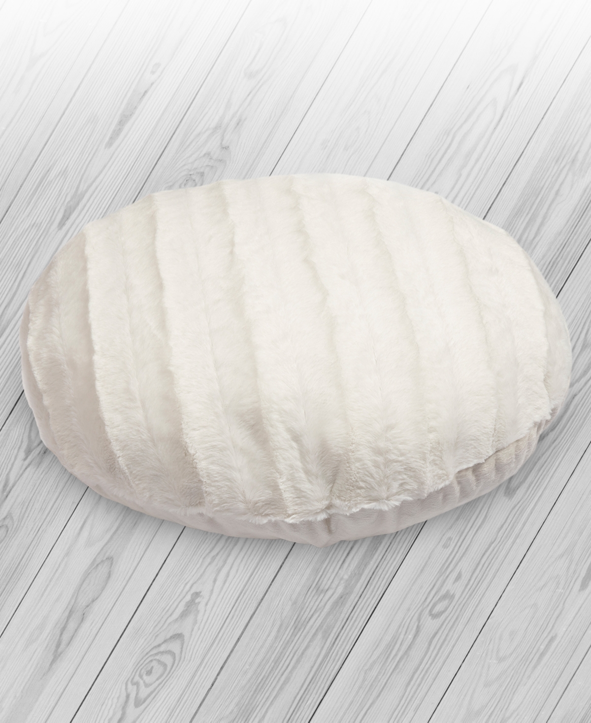 Cheer Collection Decorative Round Pillow Set, 18" X 18" In White