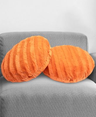 Decorative Round Deccorative Pillow Set, 18" x 18"