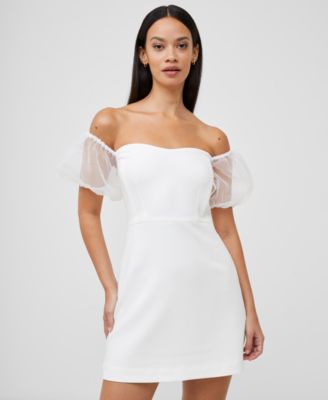 Women's Whisper Puff Organza-Sleeve Dress