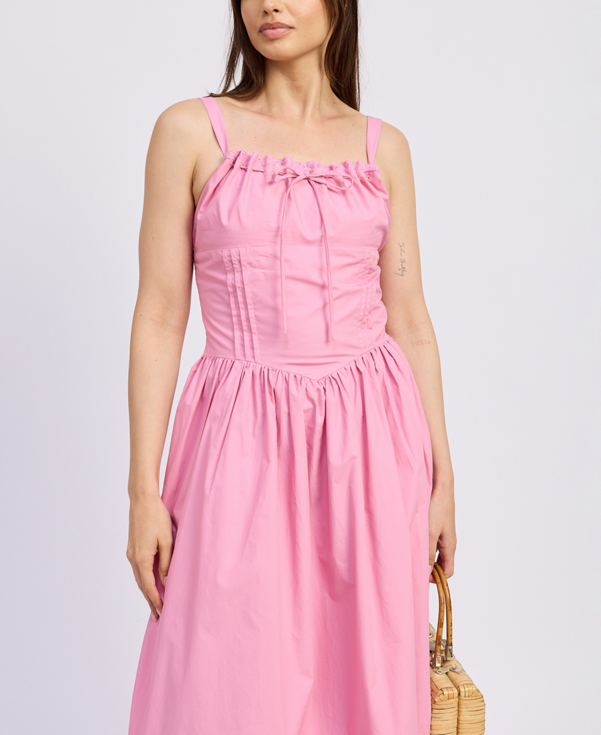 En Saison Peyton Midi Dress In Light Fucshia