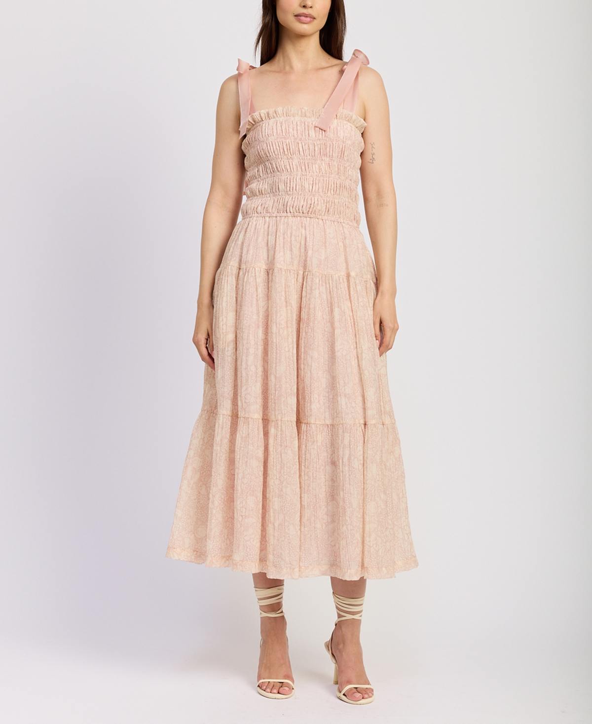 Women's Geraldine Smocked-Bodice Dress - Natural Pink