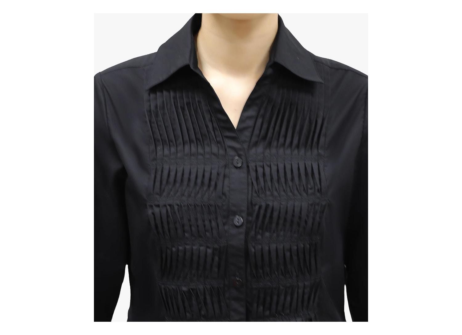 Women's Cotton Poplin Pintuck Detail Lucky Star Shirt