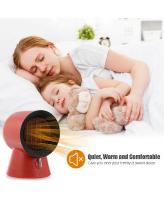 1500W Portable PTC Ceramic Space Heater Mini Electric Desktop Heating Fan Red