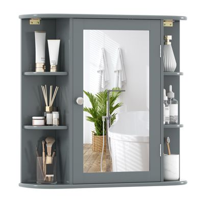 Wall Mounted Medicine Storage Cabinet Bathroom Organizer Cupboard W/Mirror