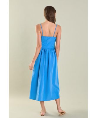 Women's Front Ties Midi Dress