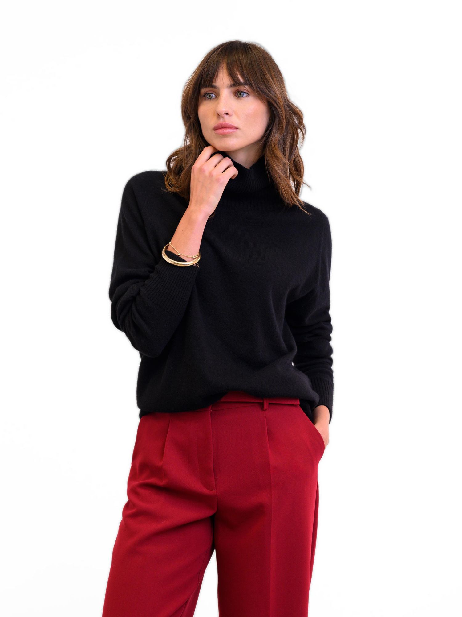Women's Geelong Wool Slouch Turtleneck Sweater